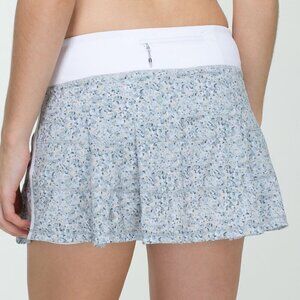 Lululemon Pace Rival Skirt 13" *4-way Stretch - 8 Petite Fleur Silver/White